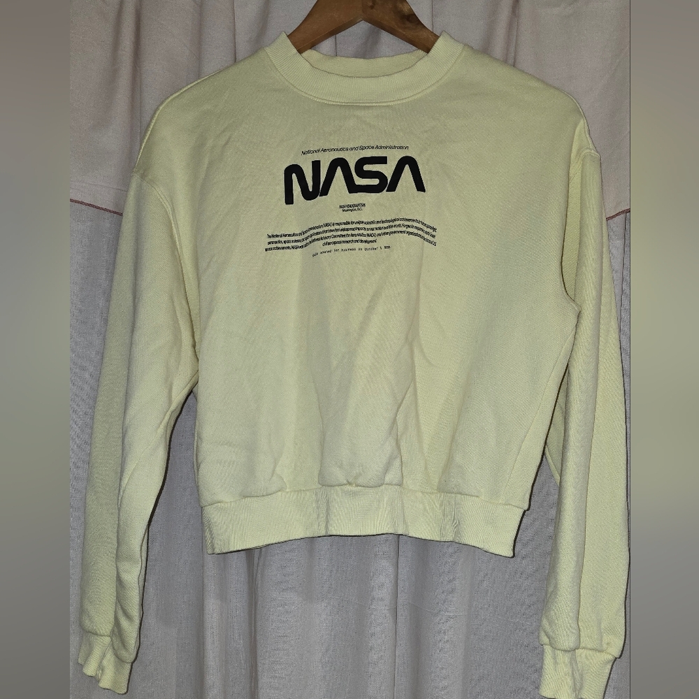 H&M Divided Pale Yellow NASA Sweatshirt